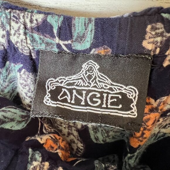 Angie Jumpsuit Womens Size Small Colorful Floral Ruffles Strapless Summertime - Picture 2 of 15